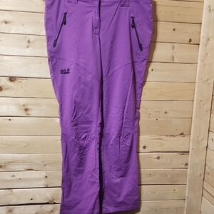 Jack Wolfskin Flexsheild Pants Size Large Purple Softshell Regular Fit